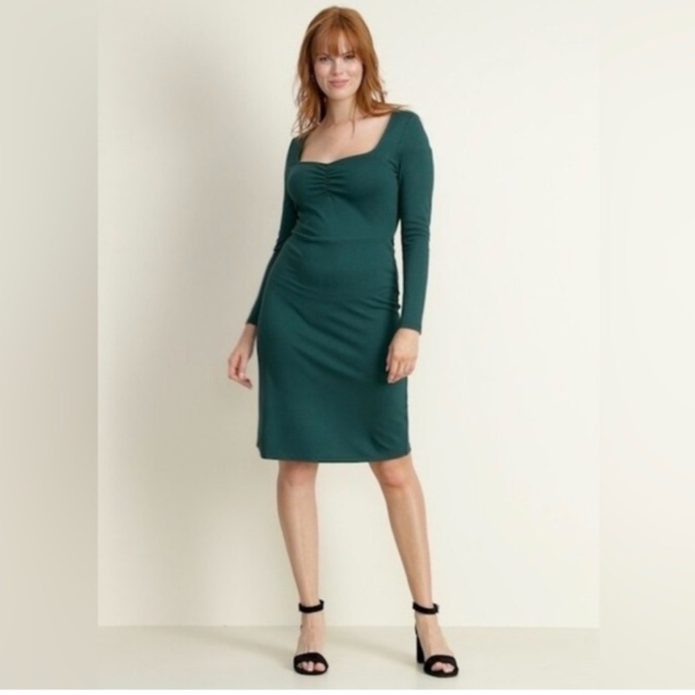 *Final Sale* Old Navy - Ruched Long Sleeve Dress - M